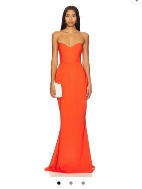 Nookie love Affair Gown in Tangerine Strapless sweetheart dress
